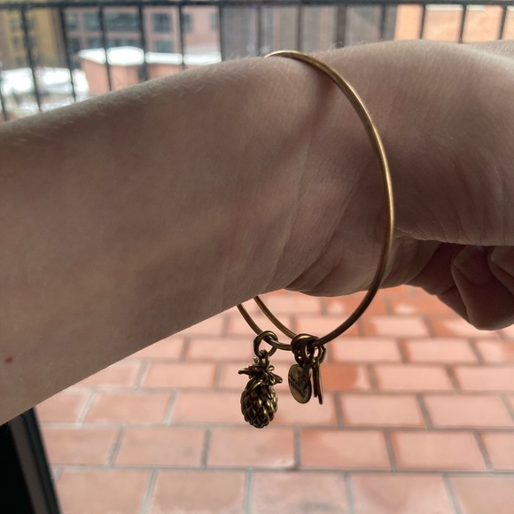 Alex and Ani Gold Pineapple Bangle Bracelet - Picture 6 of 6